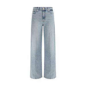 7FOR Blue Cotton Relaxed Fit Women's Jeans
